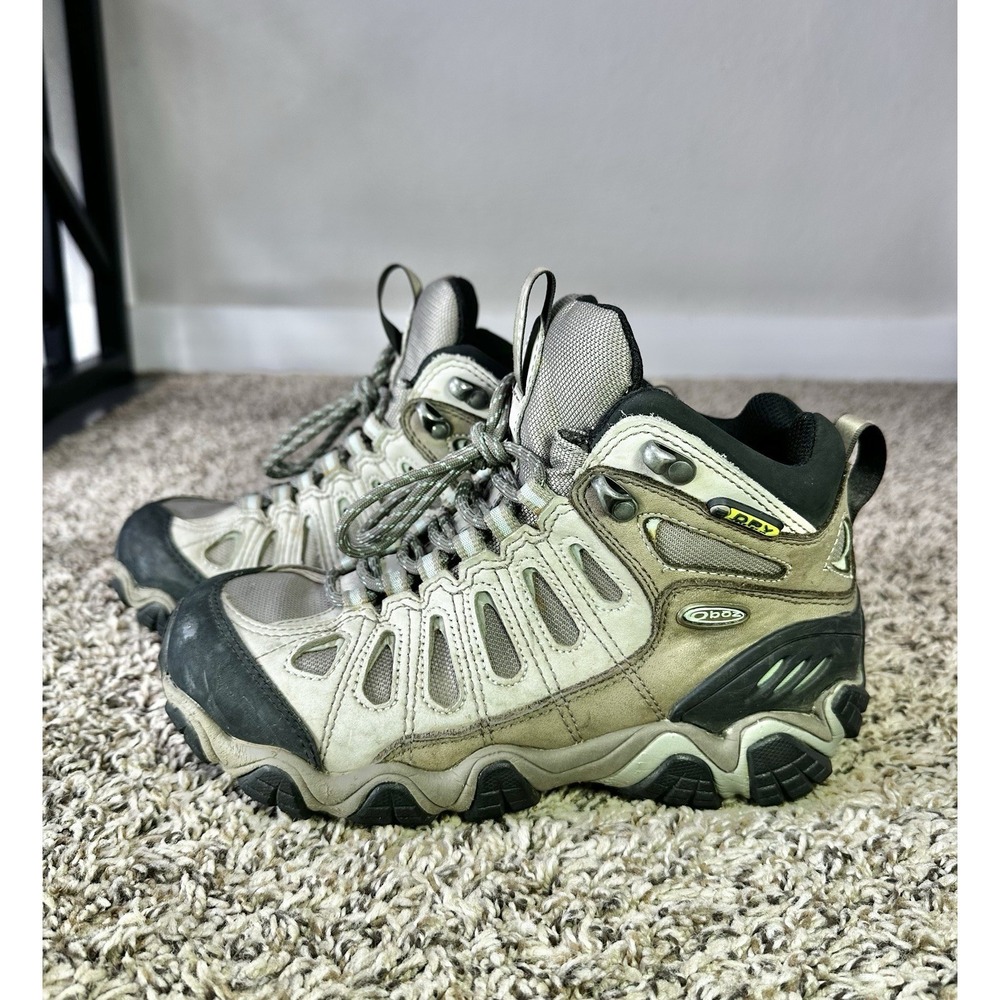 Oboz Sawtooth II Women's Size 6 Beige Brown Mid Top Hiking Waterproof Boots
